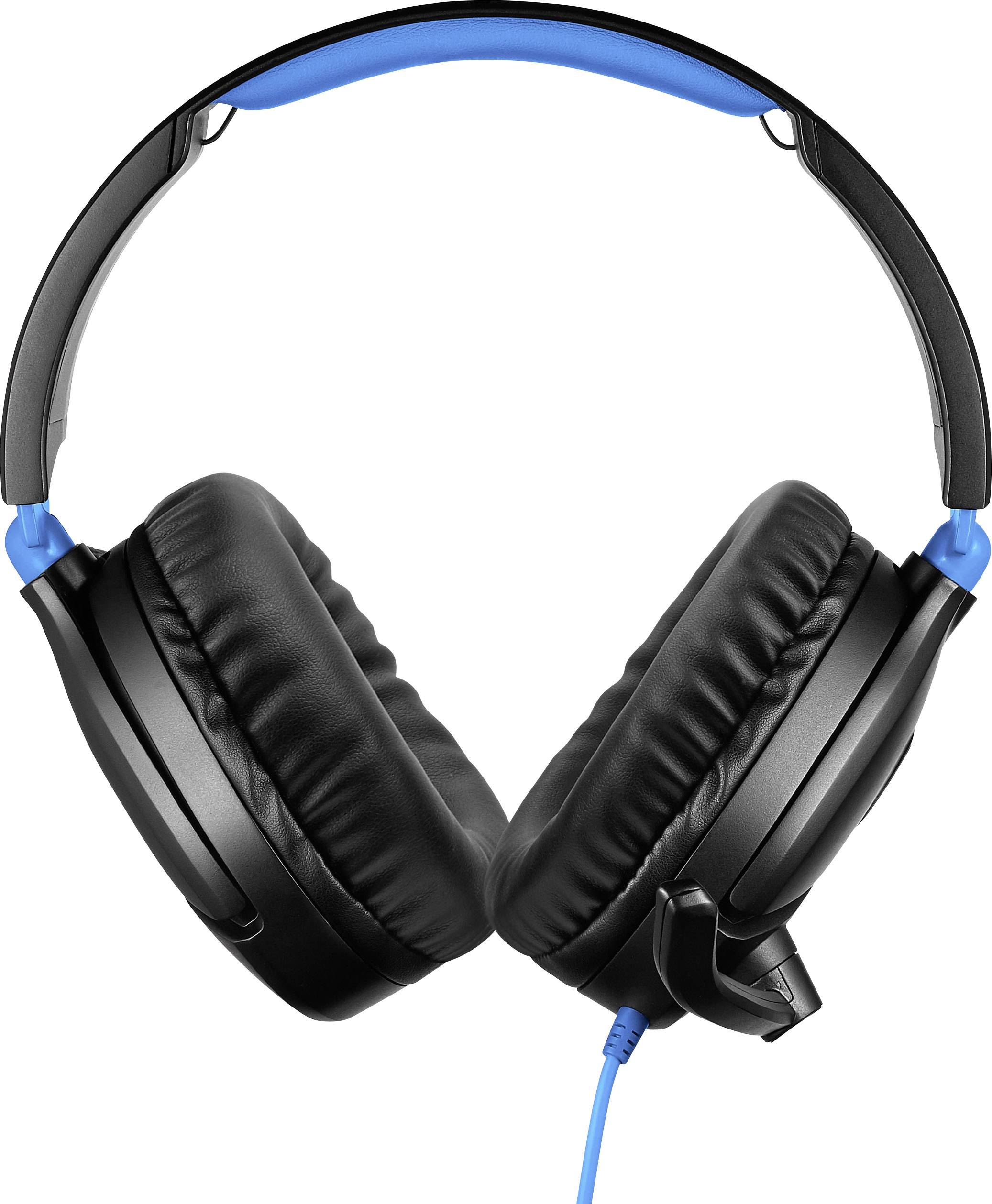 Turtle Beach Ear Force Recon 70P Over Ear Headset kabelgebunden Stereo Schwarz, Blau Lautstärkeregelung, Mikrofon-Stummschaltung Gaming
