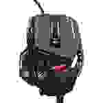 MadCatz R.A.T. 8 + Gaming-Maus USB Optisch Schwarz 11 Tasten 16000 dpi Beleuchtet, Handballenauflage, Gewichts-Tuning