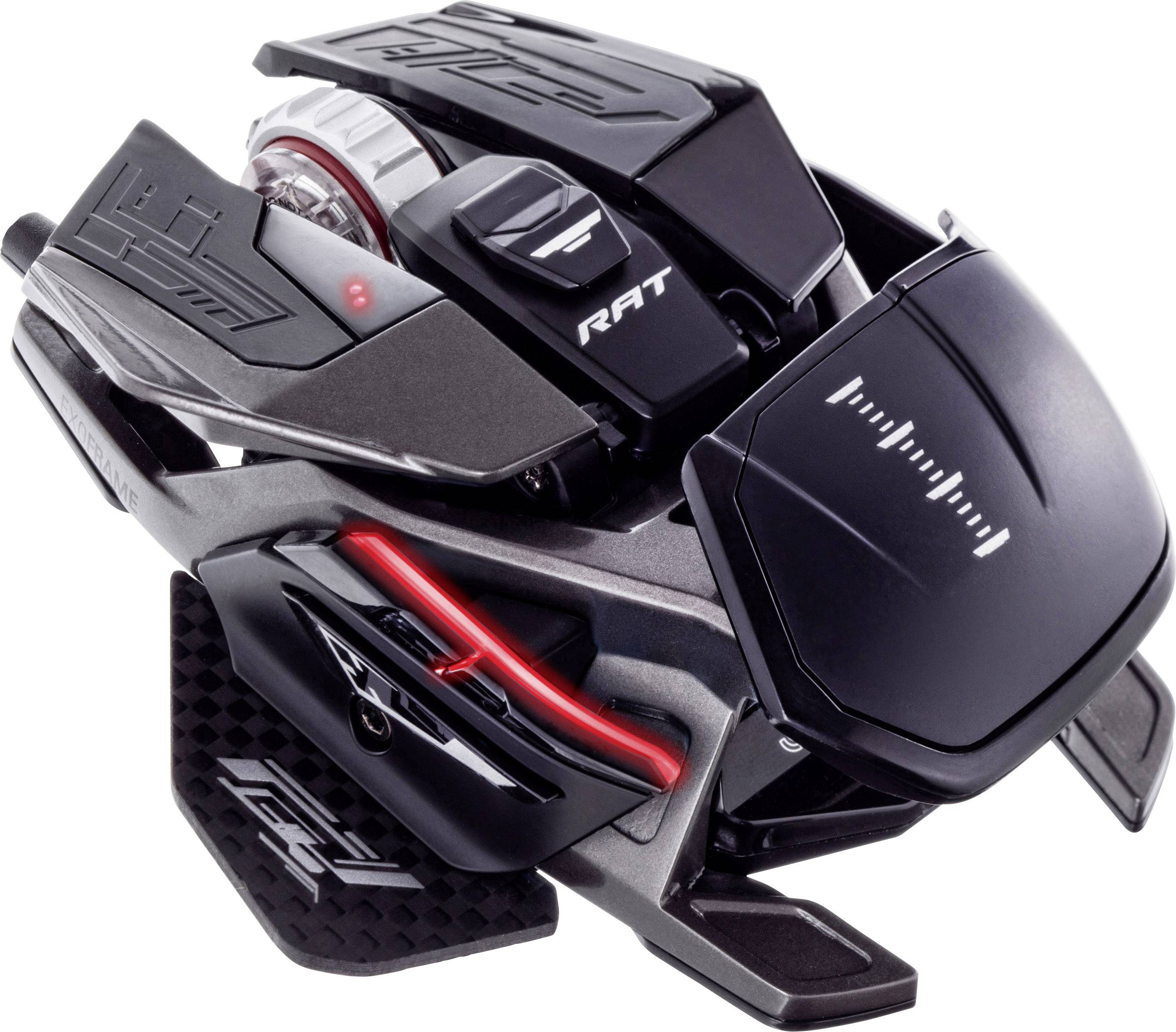 MadCatz R.A.T. X3 Ergonomische Gaming-Maus USB Optisch Schwarz 10 Tasten 16000 dpi Beleuchtet, Ergonomisch, Handballenauflage, Integrierter Profils