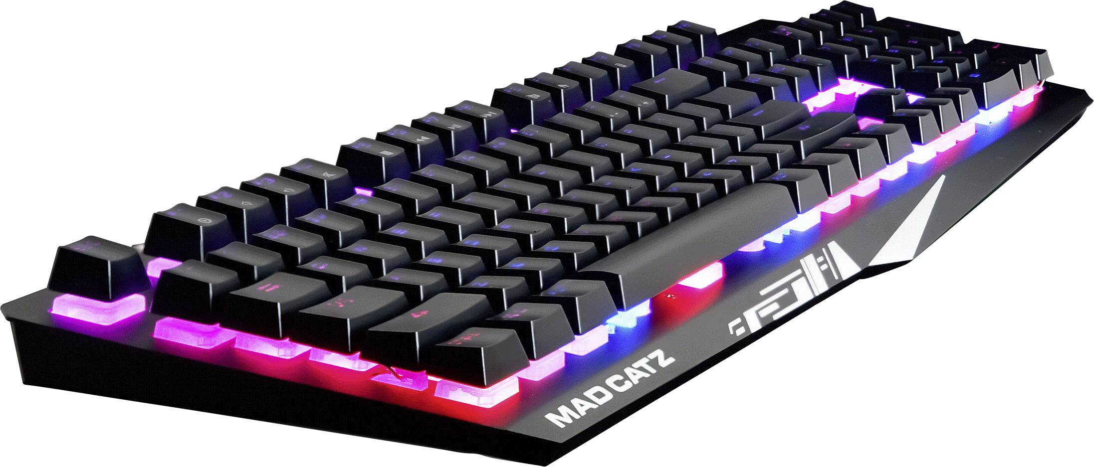 MadCatz S.T.R.I.K.E. 2 USB-Gaming-Tastatur Beleuchtet, Spritzwassergeschützt Deutsch, QWERTZ, Windows® Schwarz