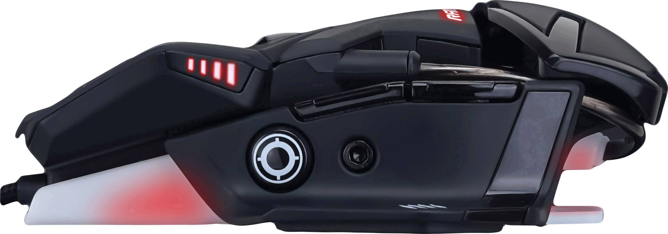 MadCatz R.A.T. 4+ Ergonomische Gaming-Maus USB Optisch Schwarz 9 Tasten 7200 dpi Beleuchtet, Ergonomisch, Handballenauflage