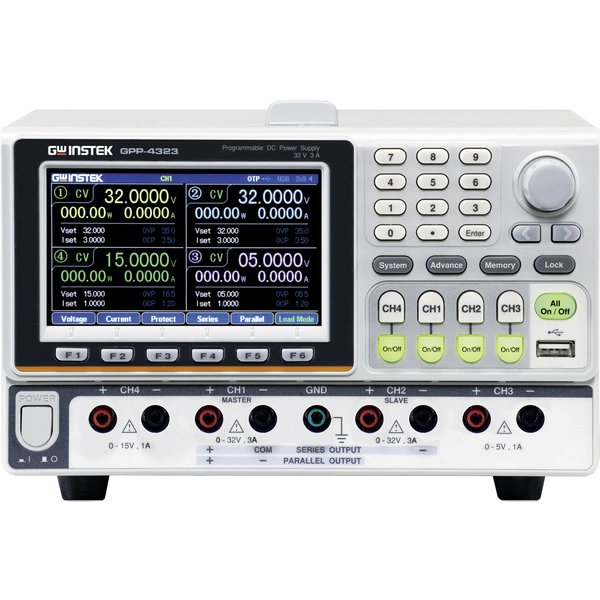GW Instek GPP-4323 Labornetzgerät, einstellbar 0 - 32V 0 - 3A RS-232, USB programmierbar Anzahl Ausgänge 4 x GW Instek GPP-4323 Labornetzgerät, einstellbar 0 - 32V 0 - 3A RS-232, USB programmierbar Anzahl Ausgänge 4 x