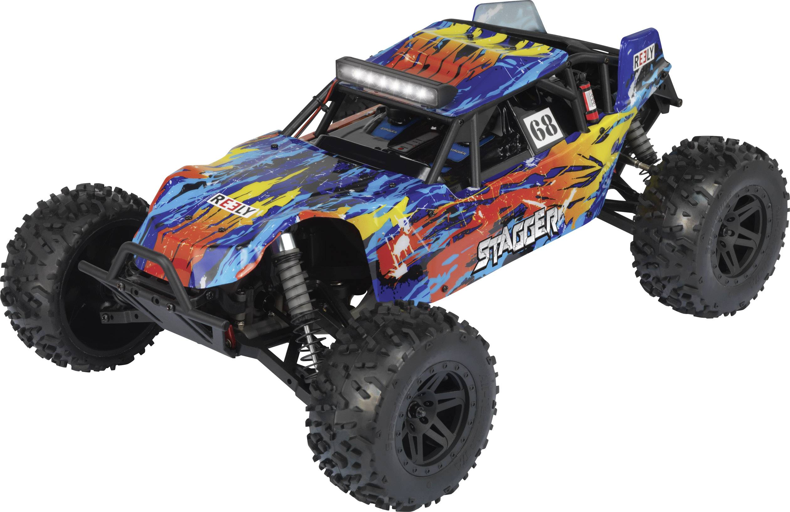 Reely Stagger Brushed 1:10 RC Modellauto Elektro Buggy Allradantrieb (4WD) 100% RtR 2,4GHz inkl. Akku, Ladegerät und