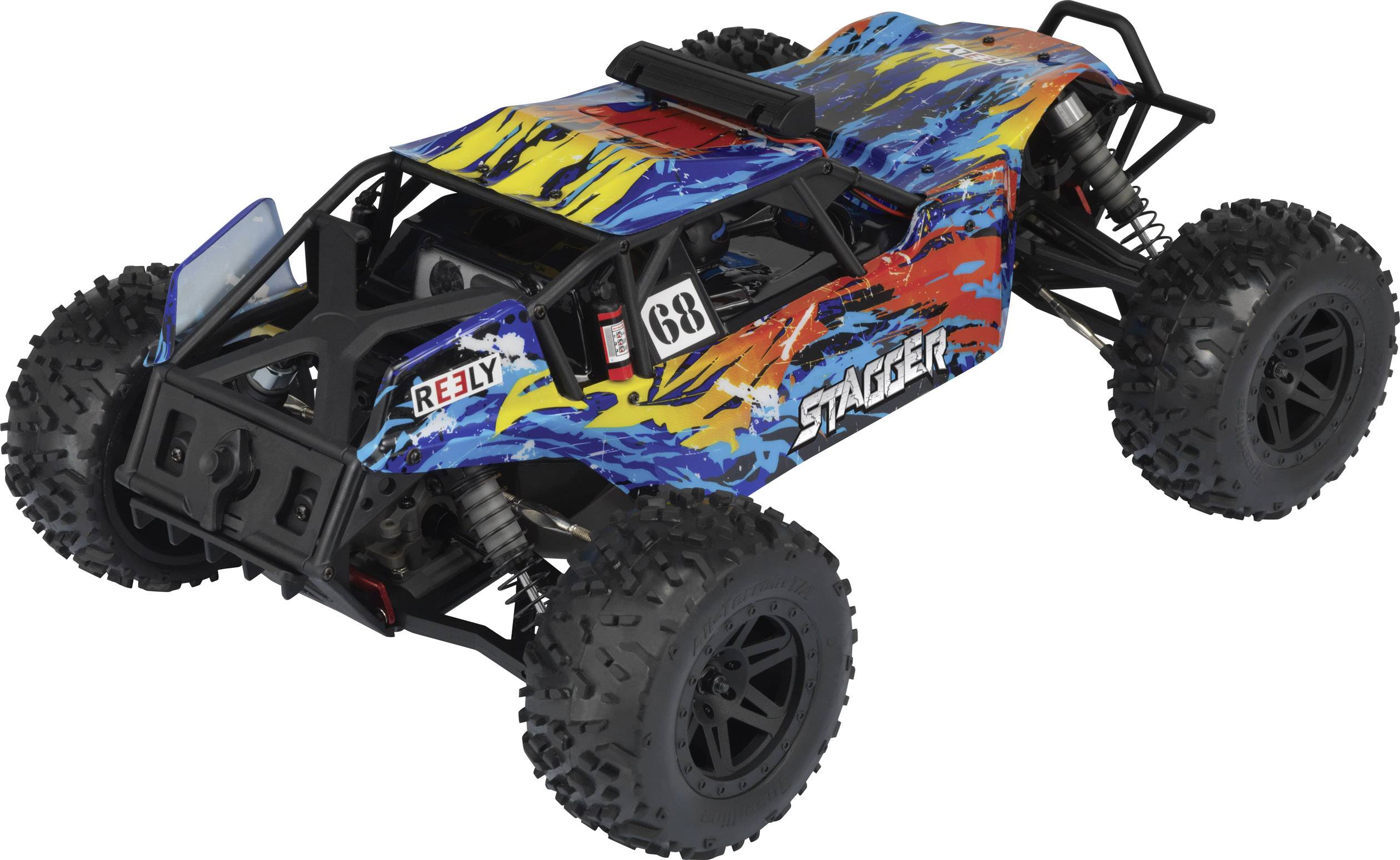 Reely Stagger Brushed 1:10 RC Modellauto Elektro Buggy Allradantrieb (4WD) 100% RtR 2,4GHz inkl. Akku, Ladegerät und