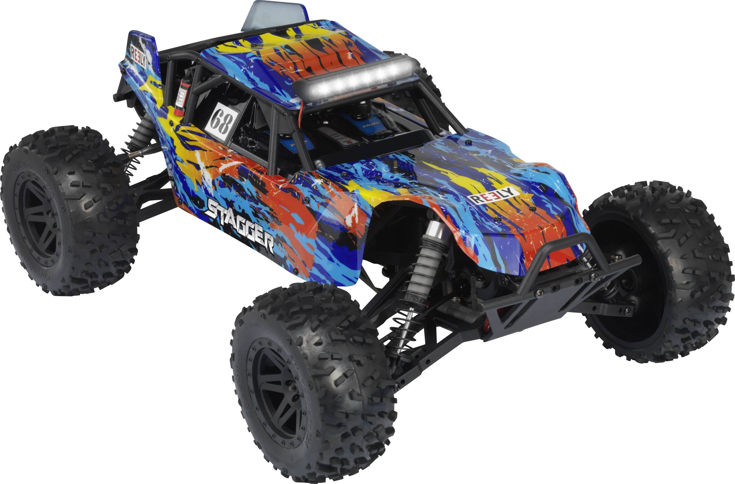 Reely Stagger Brushed 1:10 RC Modellauto Elektro Buggy Allradantrieb (4WD) 100% RtR 2,4GHz inkl. Akku, Ladegerät und