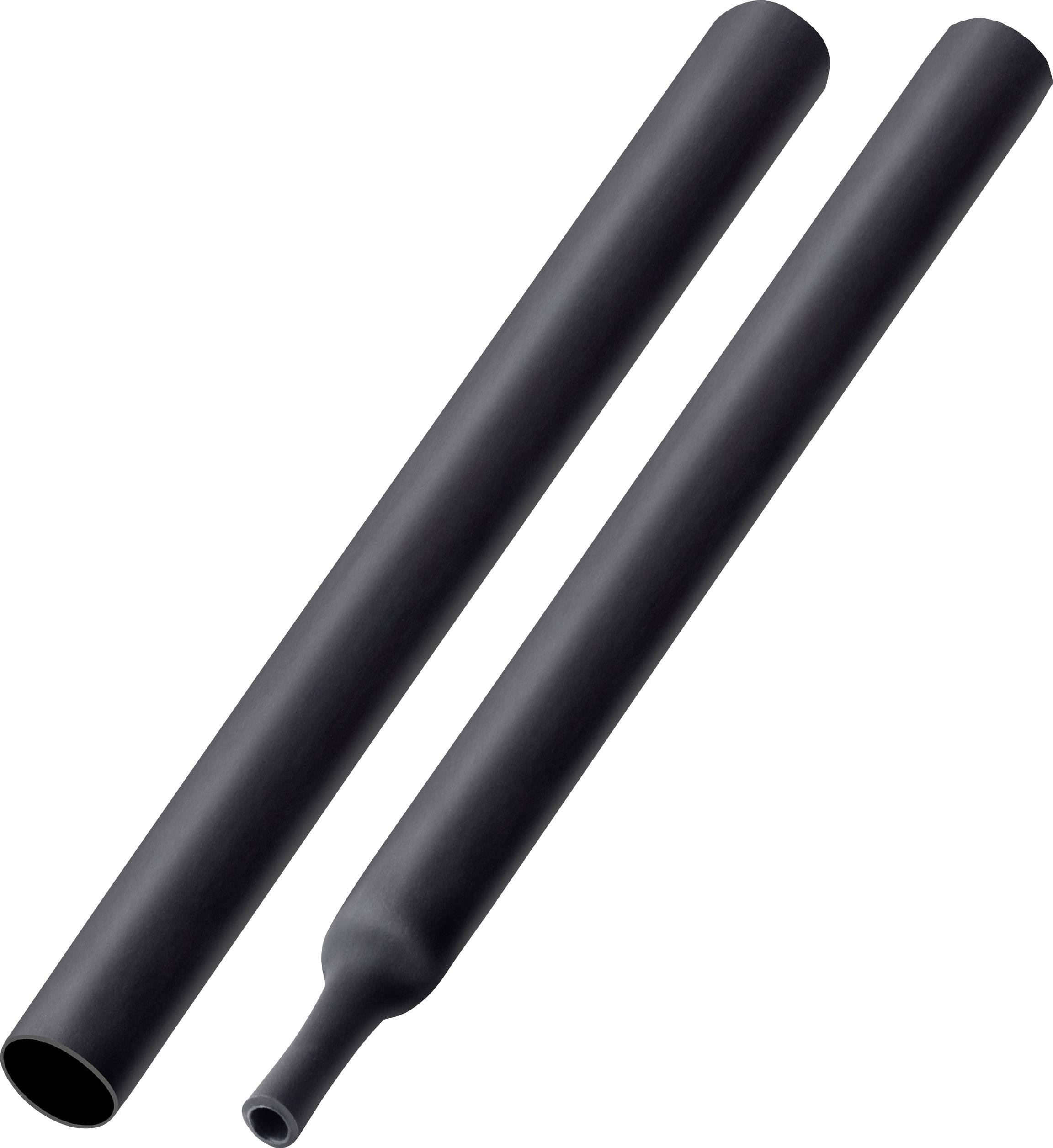 TRU COMPONENTS T1904CA043 Schrumpfschlauch mit Kleber Schwarz 8mm 2mm Schrumpfrate:4:1 3St.