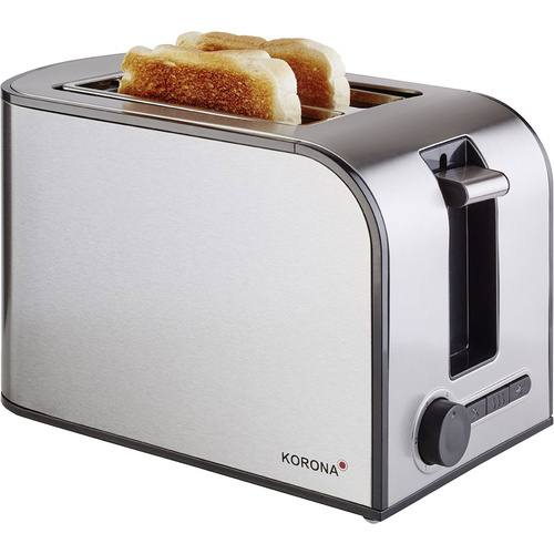 Korona 21350 Toaster mit Brötchenaufsatz Edelstahl, Schwarz