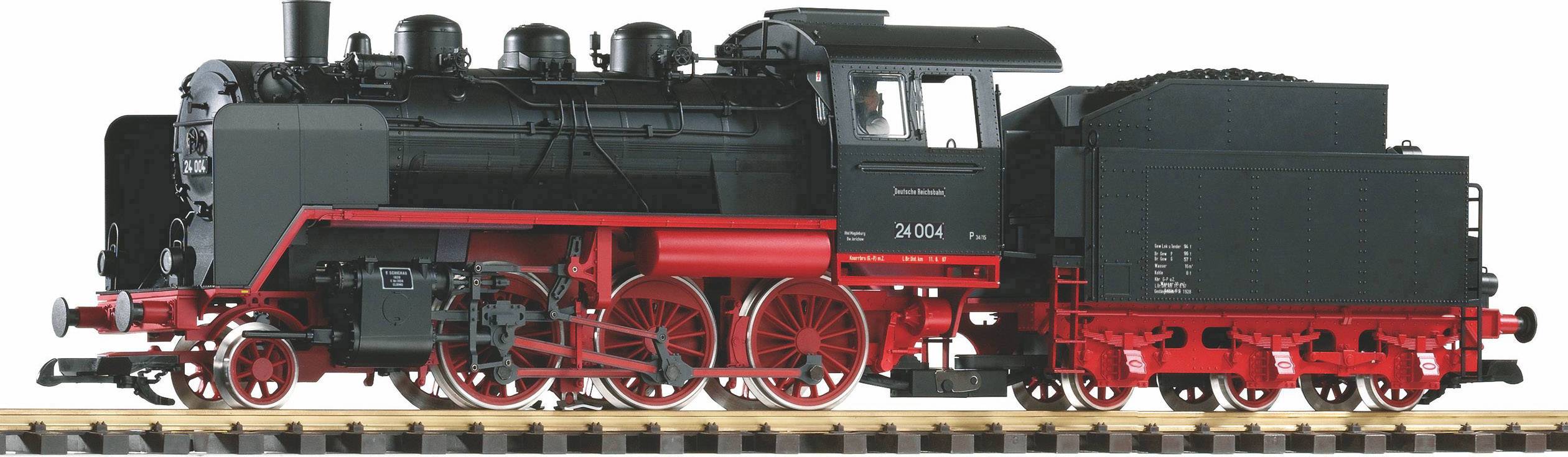 Piko G 37222G Dampflok mit Tender BR 24 der DR