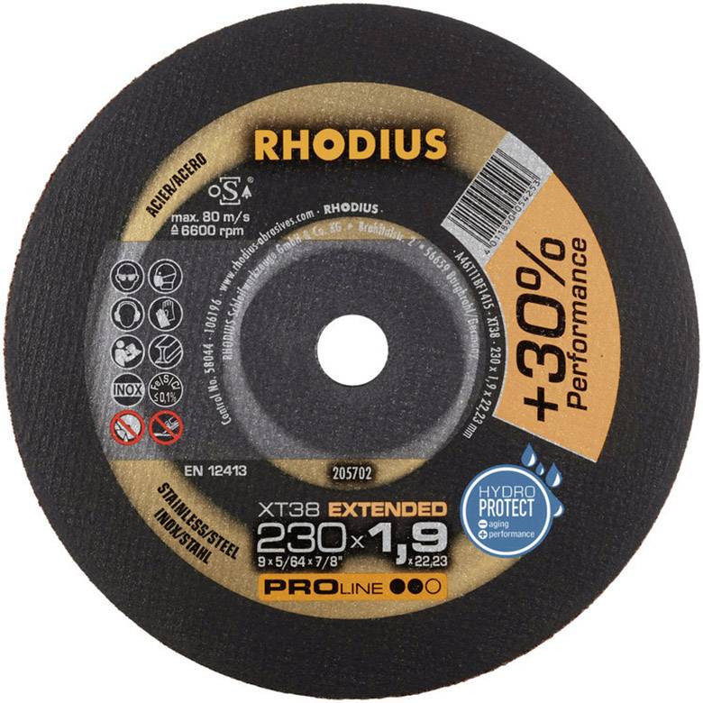 Rhodius XT38 205702 Trennscheibe gerade 230mm 1 St. Edelstahl, Stahl