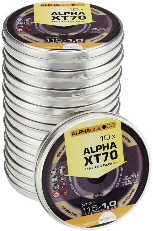 Rhodius XT70 BOX 208225 Trennscheibe gerade 115mm 10 St. Edelstahl, Stahl