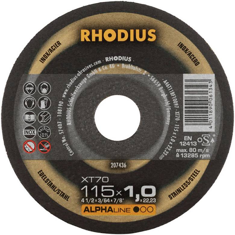 Rhodius XT70 BOX 208225 Trennscheibe gerade 115mm 10 St. Edelstahl, Stahl