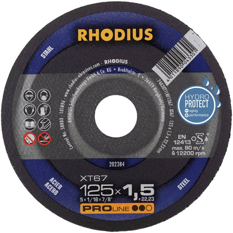 Rhodius XT67 210744 Trennscheibe gerade 125mm 10 St. Stahl