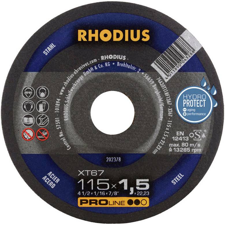 Rhodius XT67 210742 Trennscheibe gerade 115mm 1 Set Stahl