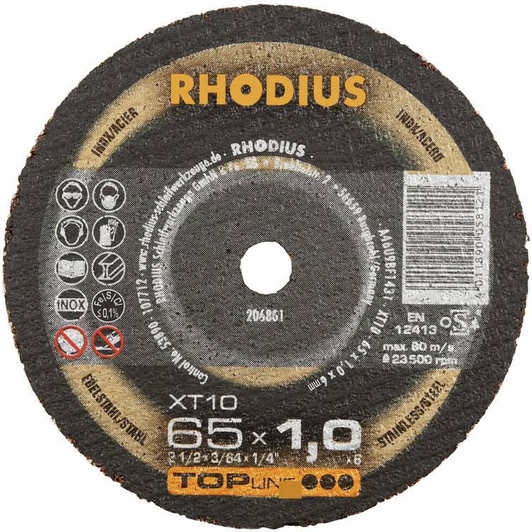 Rhodius XT10 MINI 206801 Trennscheibe gerade 65mm Edelstahl, Stahl
