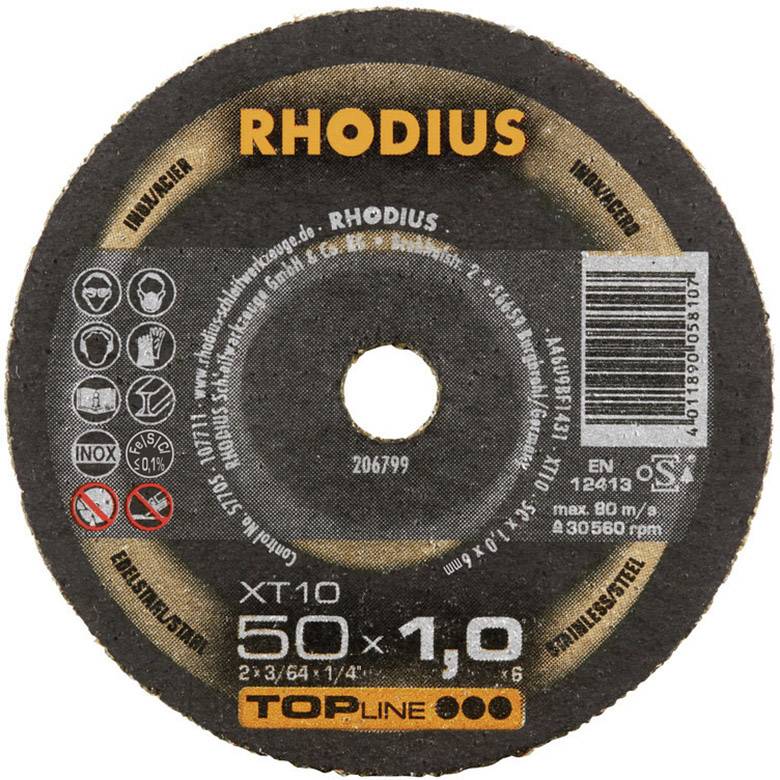 Rhodius XT10 MINI 206799 Trennscheibe gerade 50mm Edelstahl, Stahl