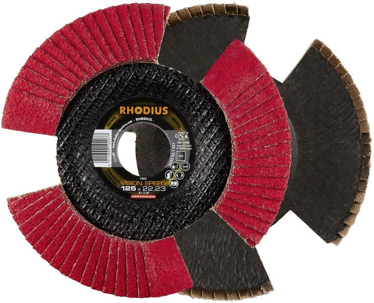 Rhodius 210645 VISION SPEED Fächerschleifscheibe Durchmesser 125mm Bohrungs-Ø 22.23mm Edelstahl 1St.