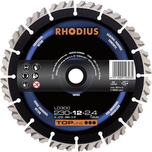 Rhodius 304462 LD300 Diamanttrennscheibe Durchmesser 125 mm Bohrungs-Ø 22.23 mm Beton 1 St.