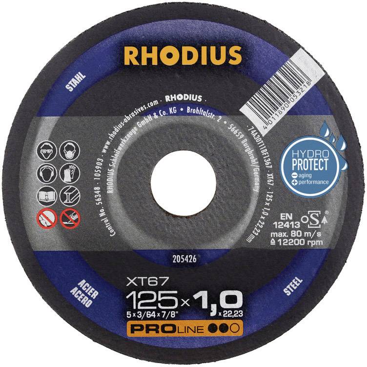 Rhodius XT67 210743 Trennscheibe gerade 125mm 10 St. Stahl