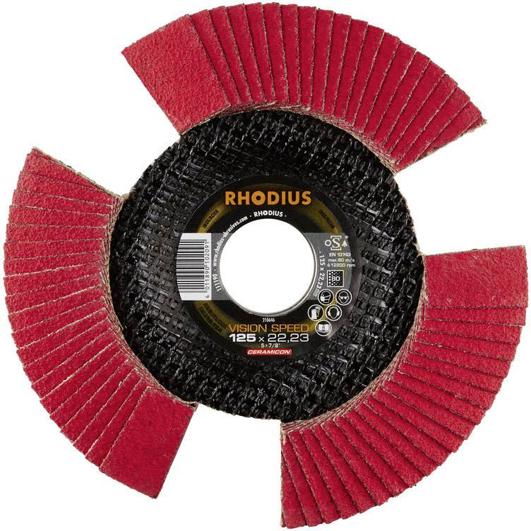Rhodius 210646 VISION SPEED Fächerschleifscheibe Durchmesser 125mm Bohrungs-Ø 22.23mm Edelstahl 1St.