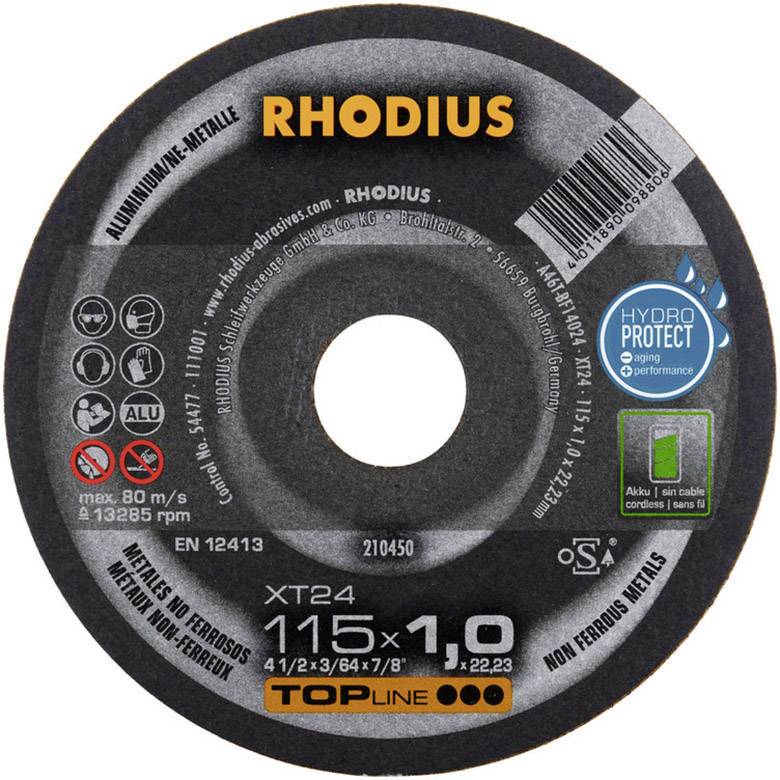 Rhodius XT24 210450 Trennscheibe gerade 115mm NE-Metalle