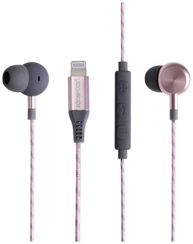 Boompods Digibuds In Ear Kopfhörer kabelgebunden Graphit Headset, Lautstärkeregelung