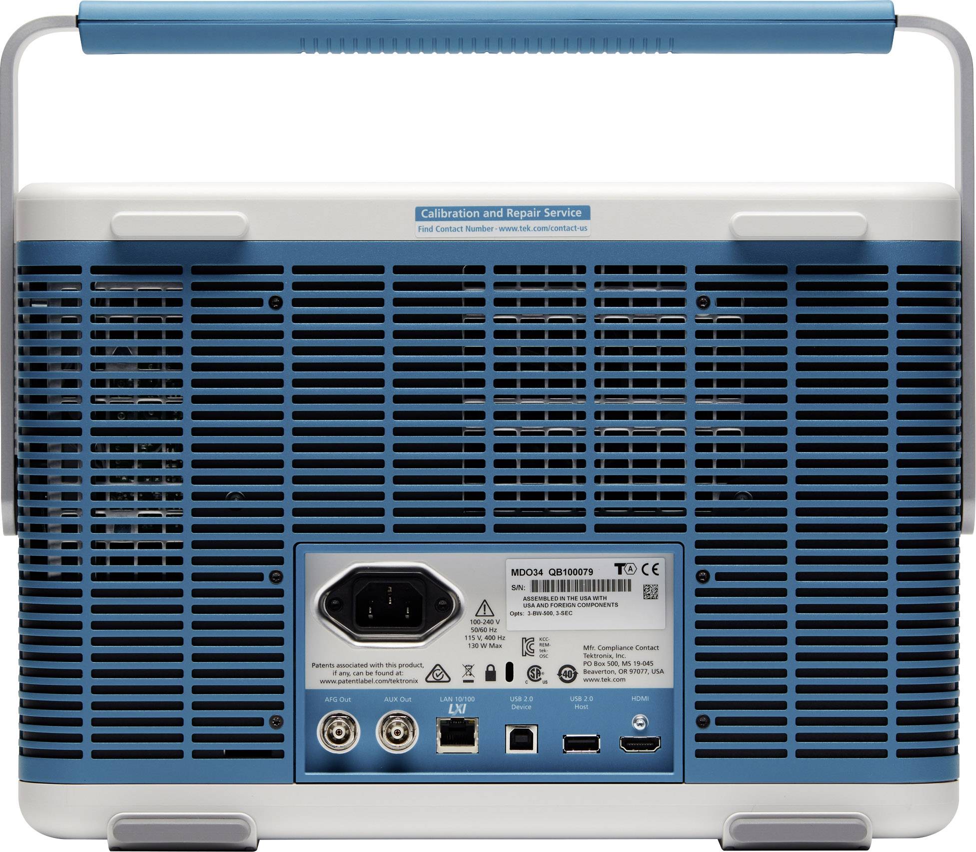 Tektronix Oszilloskop mit AFG, BND und MSO Option Digital-Oszilloskop 200MHz 4-Kanal 2.5 GSa/s 10 Mpts 8 Bit 1St.
