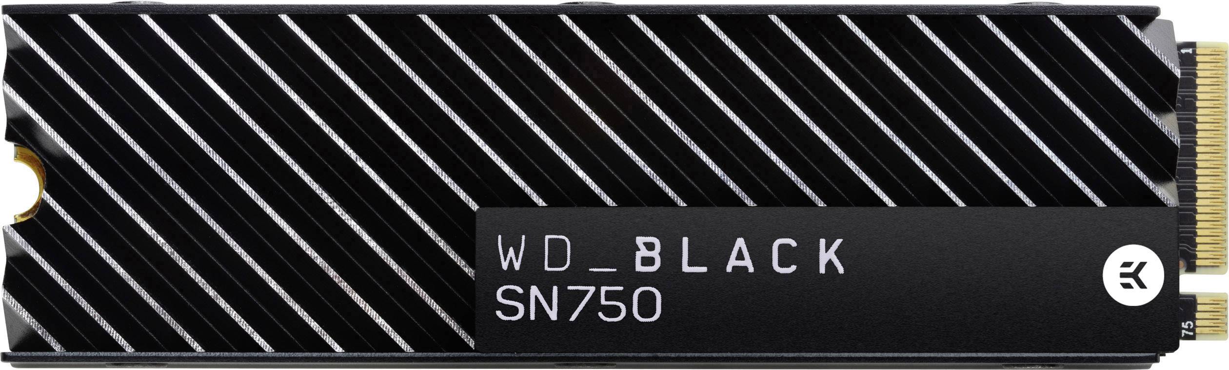 WD Black™ SN750 Heatsink 1 TB Interne M.2 PCIe NVMe SSD 2280 M.2 NVMe PCIe 3.0 x4 Retail WDS100T3XHC