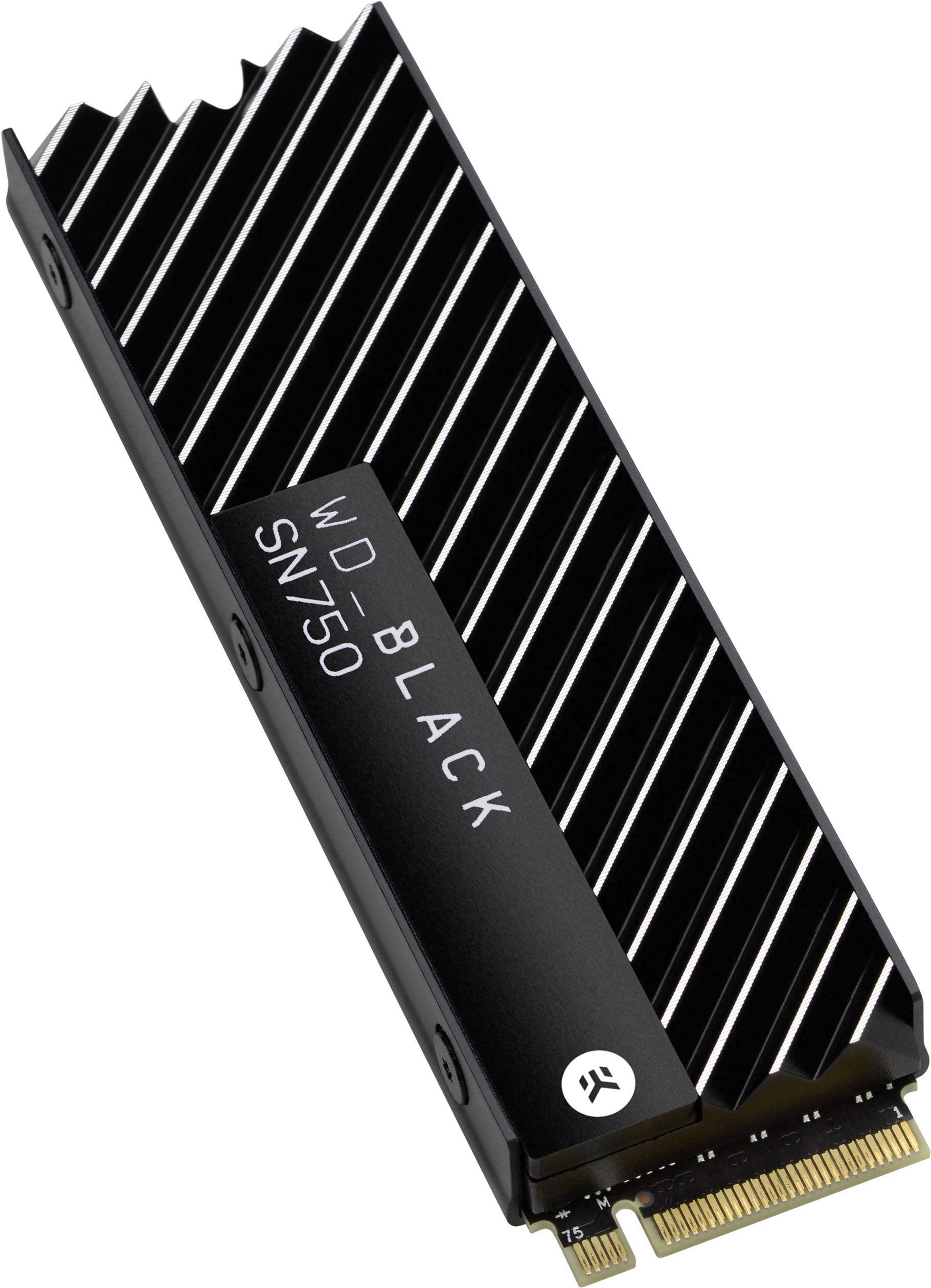 WD Black™ SN750 Heatsink 1 TB Interne M.2 PCIe NVMe SSD 2280 M.2 NVMe PCIe 3.0 x4 Retail WDS100T3XHC