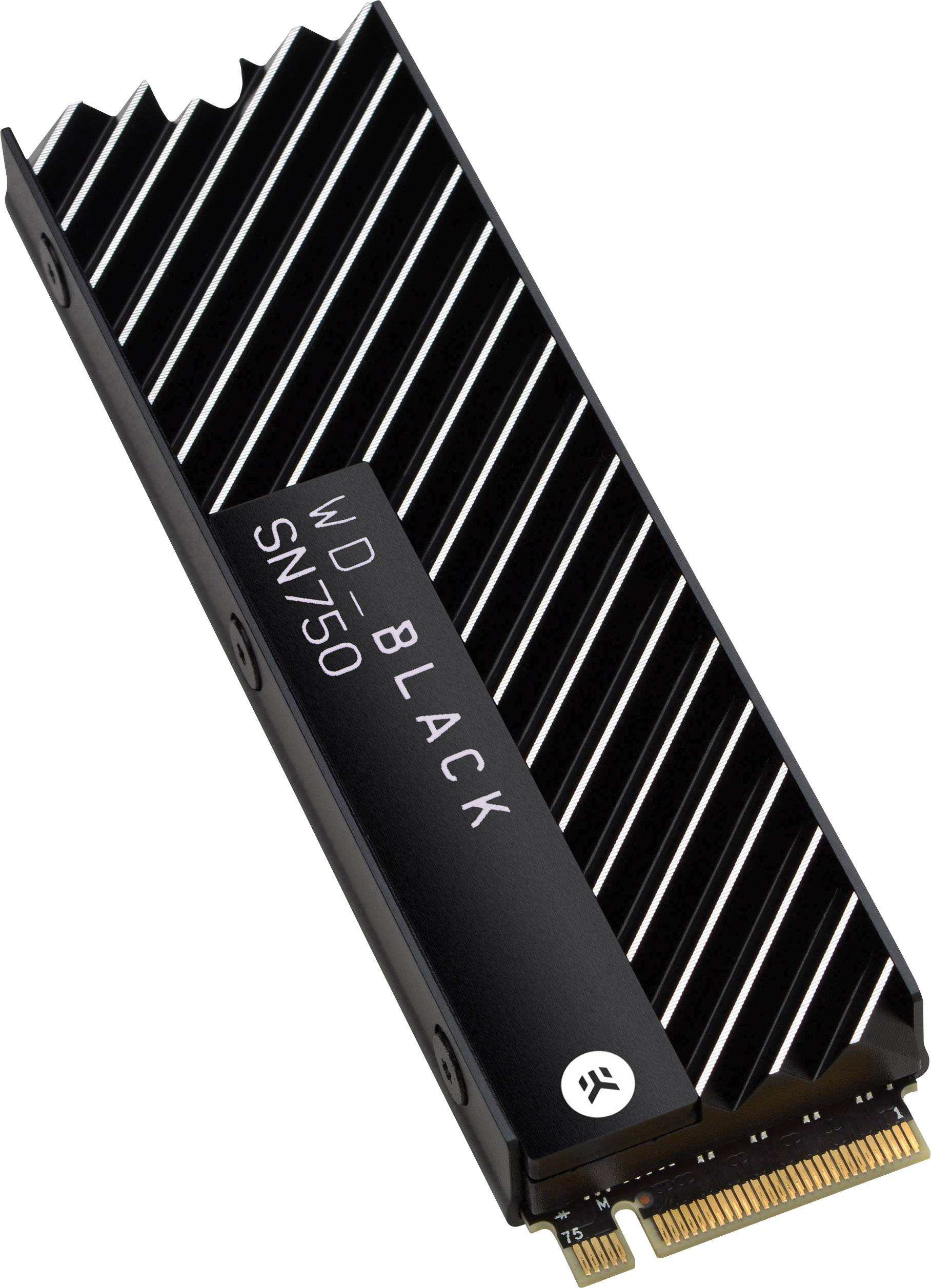 WD Black™ SN750 Heatsink 1 TB Interne M.2 PCIe NVMe SSD 2280 M.2 NVMe PCIe 3.0 x4 Retail WDS100T3XHC