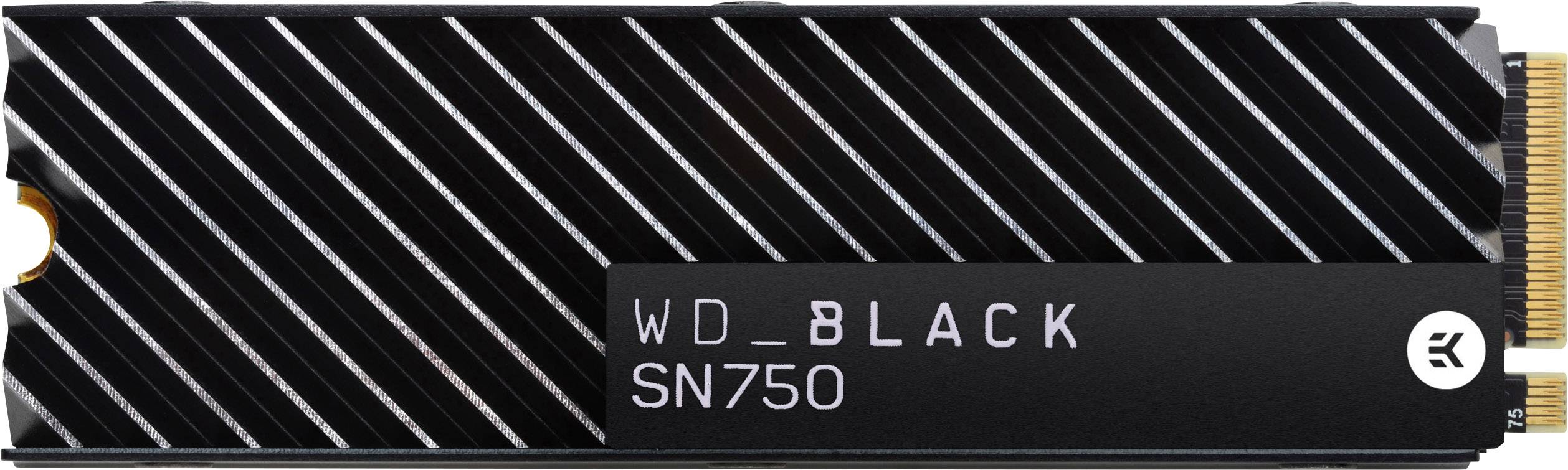 WD Black™ SN750 Heatsink 1 TB Interne M.2 PCIe NVMe SSD 2280 M.2 NVMe PCIe 3.0 x4 Retail WDS100T3XHC