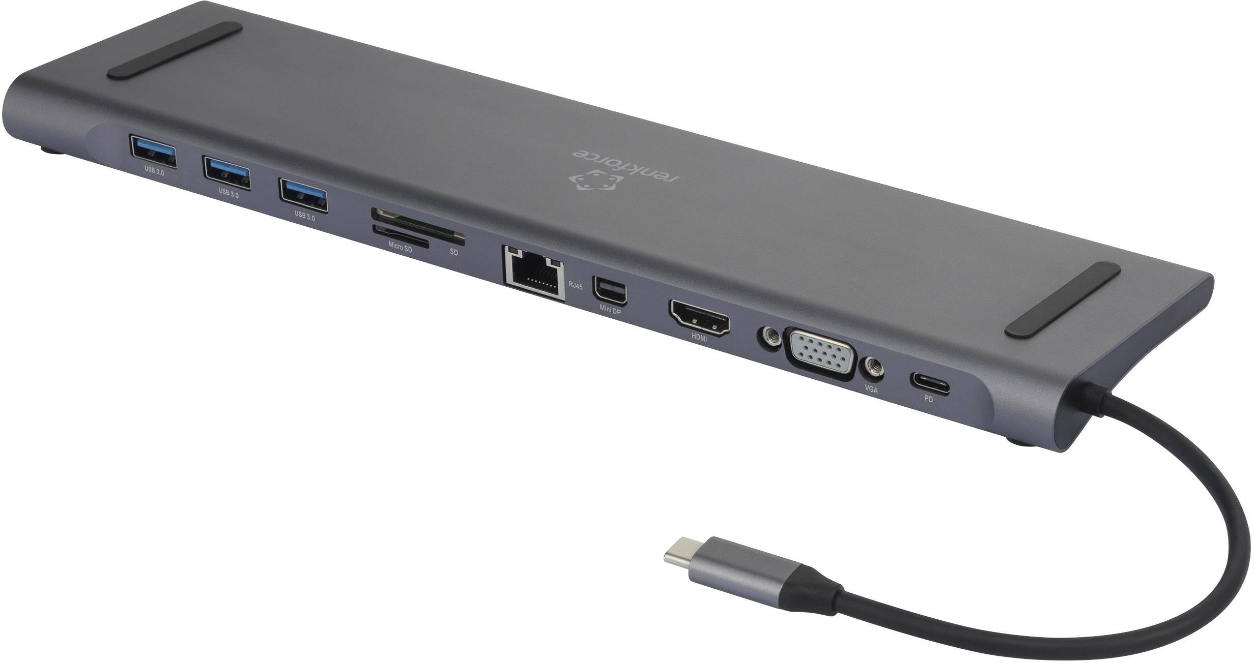 Renkforce RF-4225444 Notebook Dockingstation Passend für Marke (Notebook Dockingstations): Universal inkl. Ladefunktion