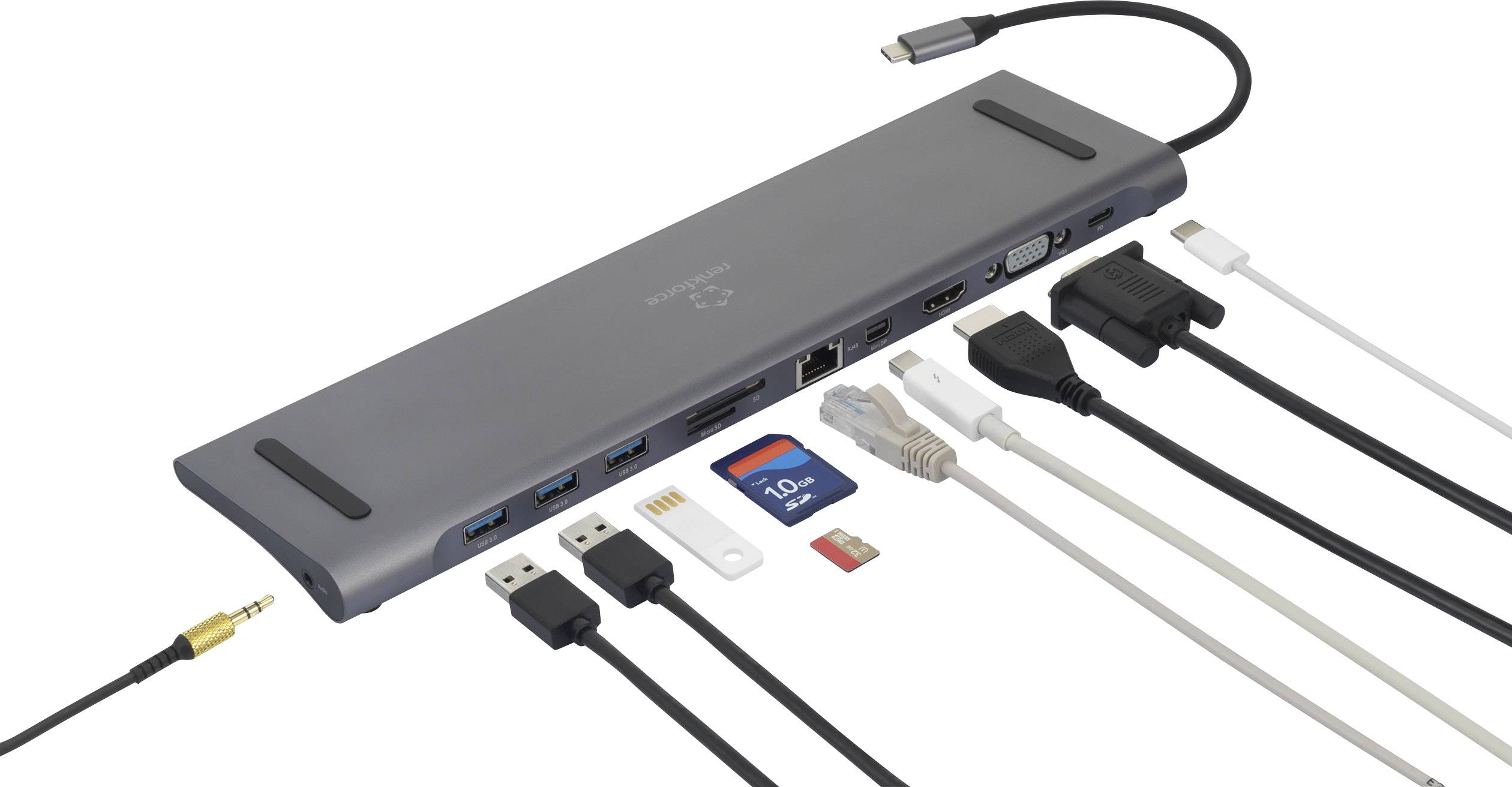 Renkforce RF-4225444 Notebook Dockingstation Passend für Marke (Notebook Dockingstations): Universal inkl. Ladefunktion