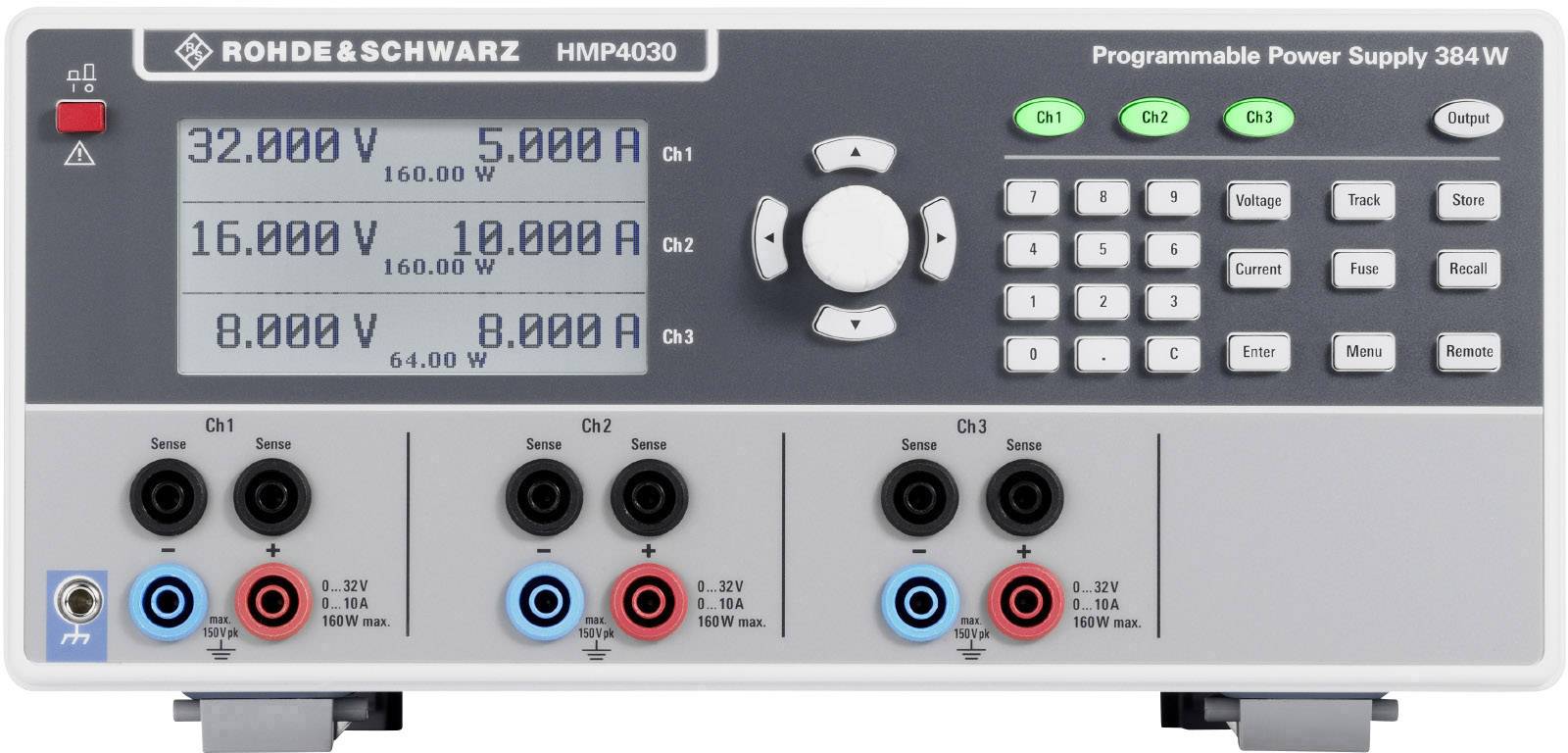 Rohde & Schwarz HMP4030 Labornetzgerät, einstellbar 32V (max.) 10A (max.) 384W fernsteuerbar, programmierbar Anzahl Ausgänge 3 x