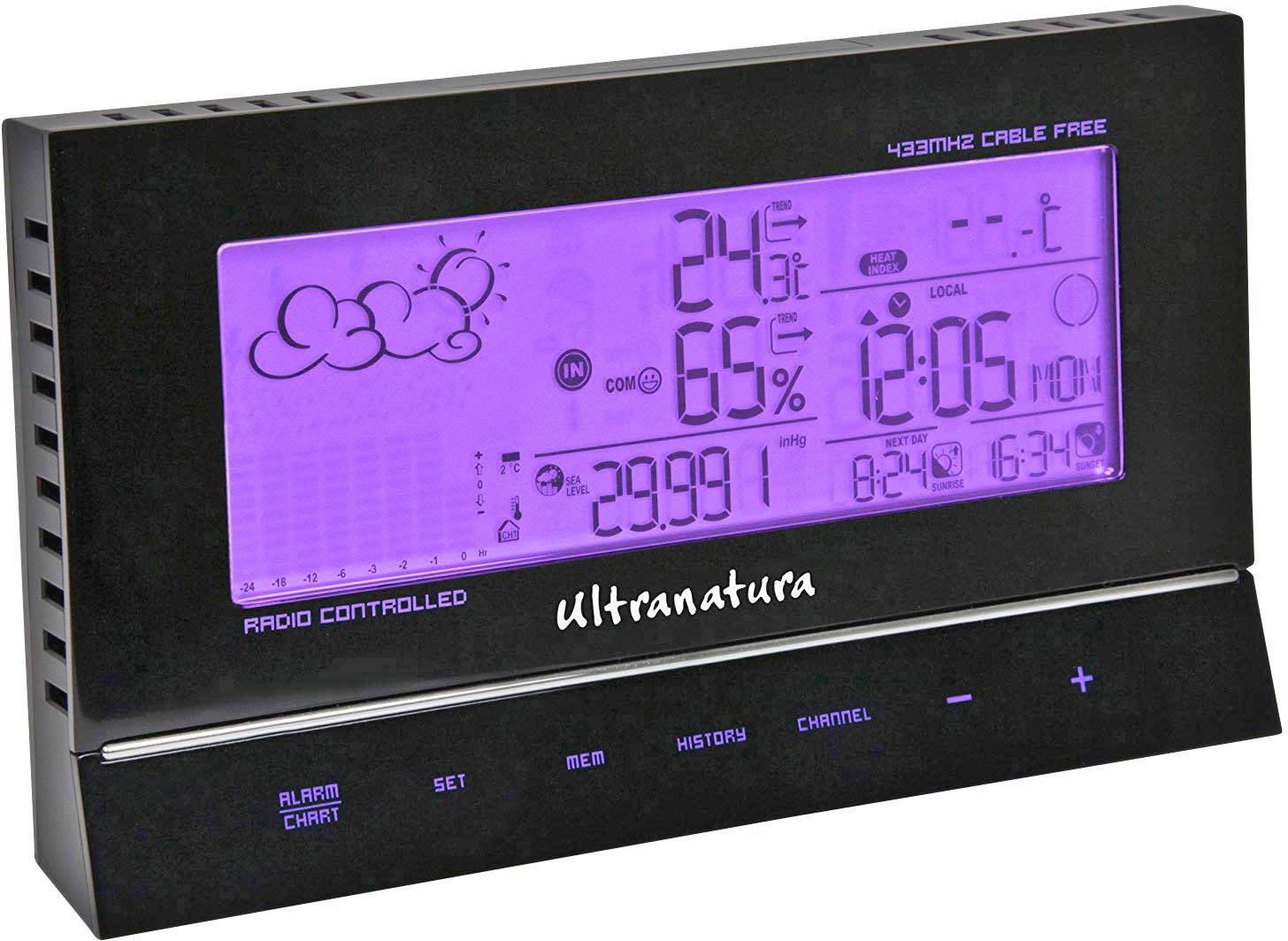 Ultranatura Design UN 800 Wetterstation Thermo-/Hygrometer Schwarz