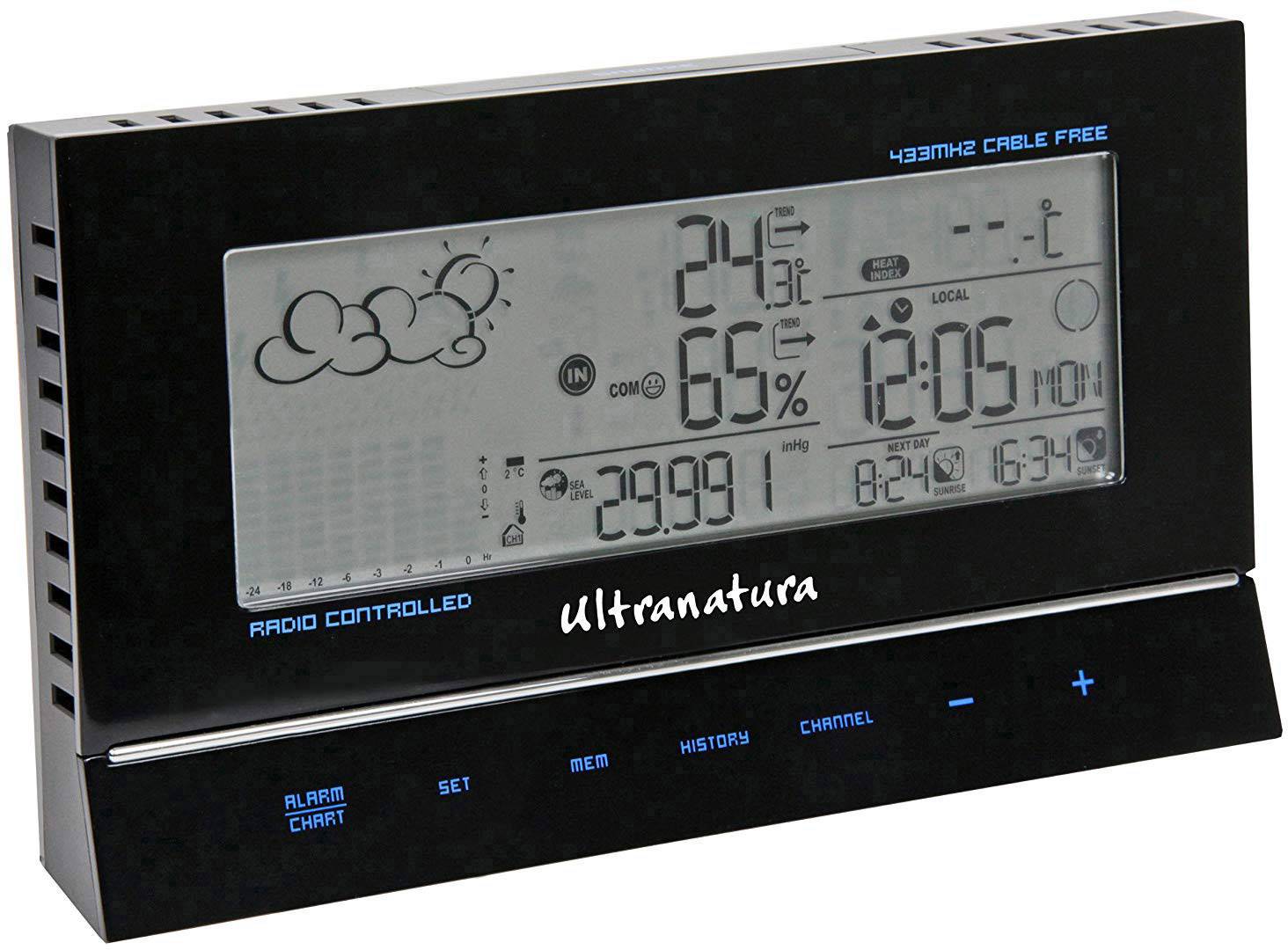 Ultranatura Design UN 800 Wetterstation Thermo-/Hygrometer Schwarz
