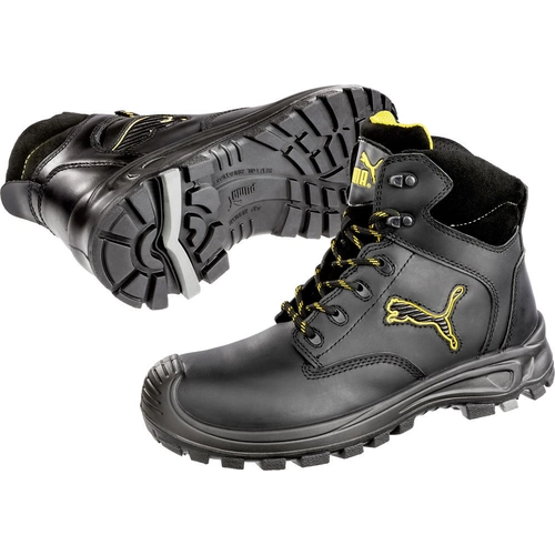 PUMA Borneo Black Mid 630411-46 Sicherheitsstiefel S3 Schuhgröße (EU): 46 Schwarz, Gelb 1 St. PUMA Borneo Black Mid 630411-46 Sicherheitsstiefel S3 Schuhgröße (EU): 46 Schwarz, Gelb 1 St.