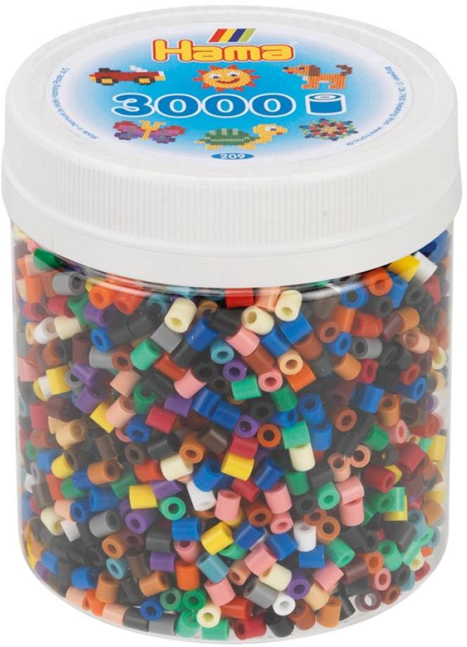 Vedes HAMA Bügelperlen Dose Volltonmix 3.000 Perlen 209-67