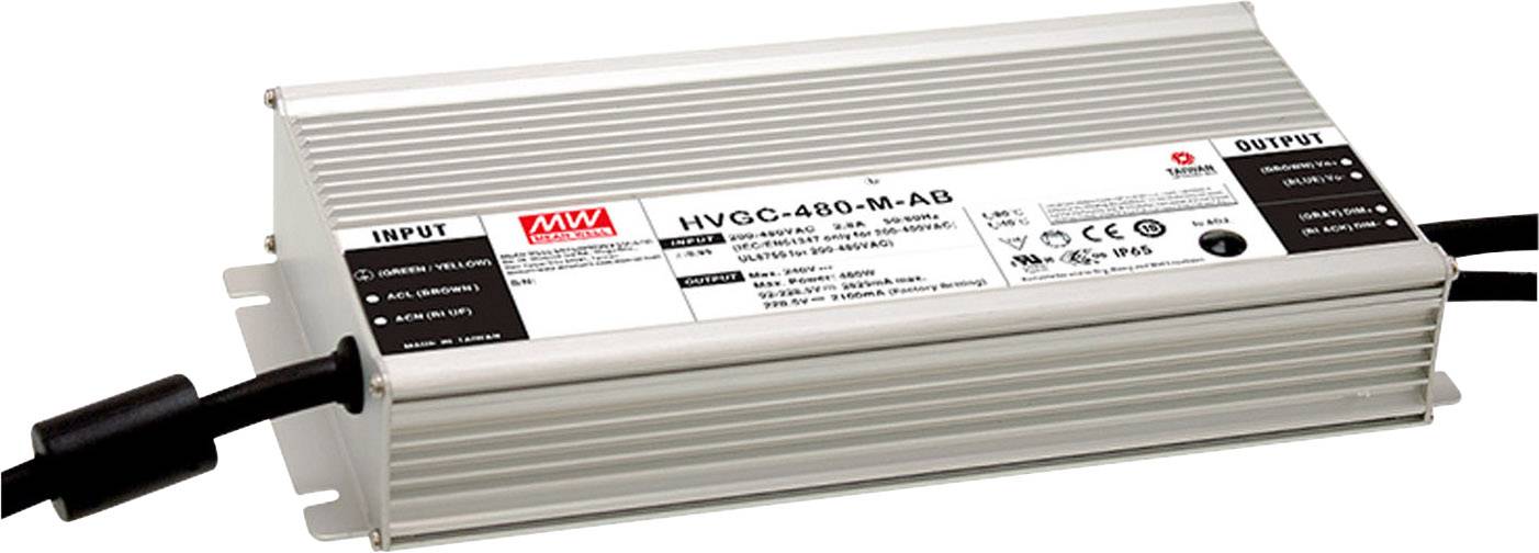 MEAN WELL HVGC-480-M-AB LED-Treiber Konstantleistung 480 W 1050 - 2625 mA 92 - 228.5 V/DC einstellb