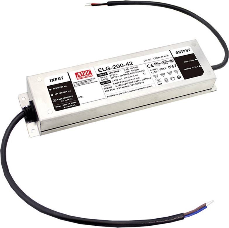 Mean Well LED-Treiber Konstantstrom 201.6 W 1050 - 2100 mA 48 - 96 V/DC 3 in 1 Dimmer Funktion, Mon