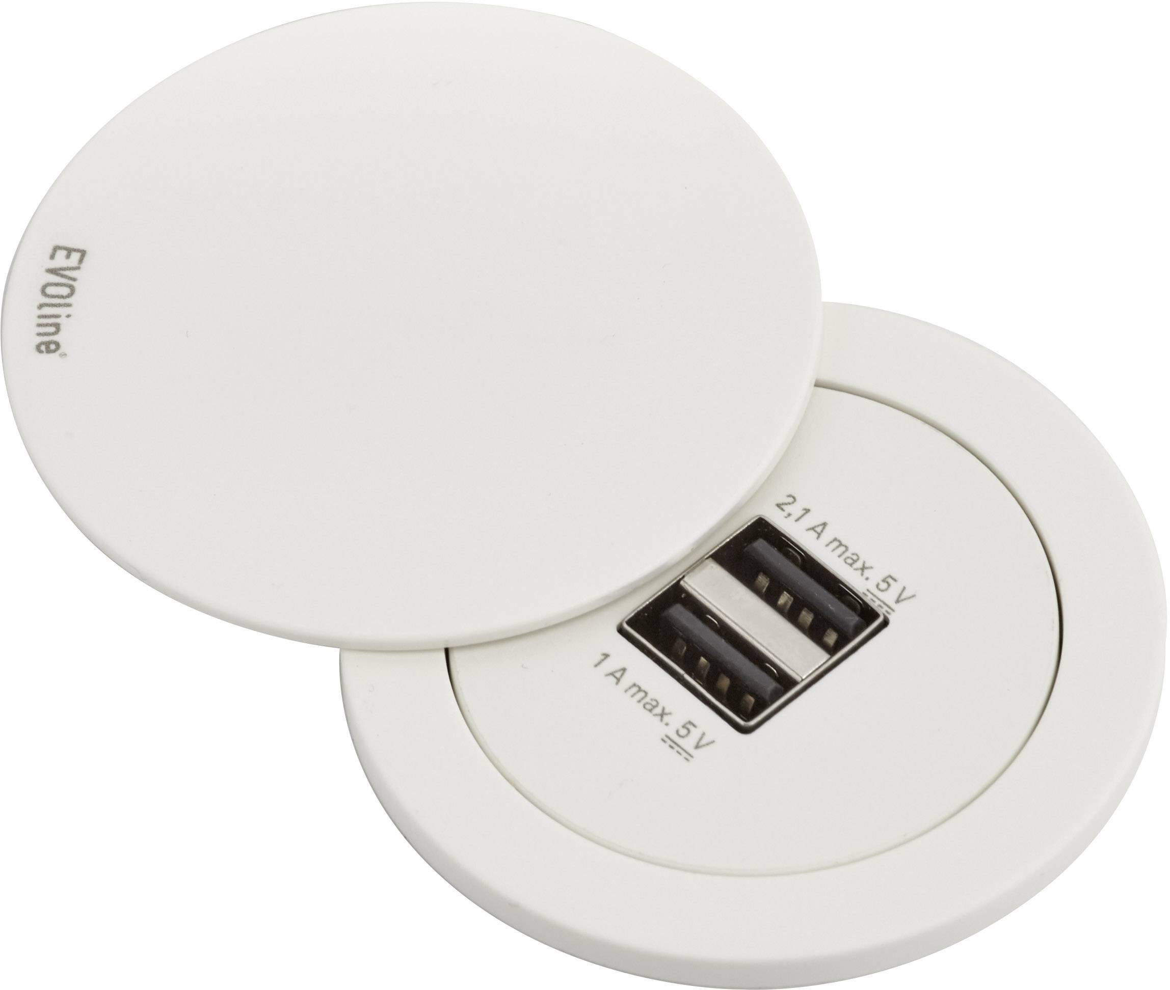EVOline 159280004500 Einbau-Steckdosenleiste 2fach Weiß 1 St.