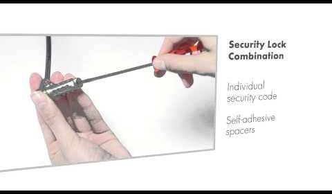 Dicota Laptop Schloss Zahlenschloss 2 m Security T-Lock Combination, Single (3 x 7 mm slot)