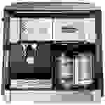 DeLonghi BCO 421.S Espressomaschine mit Siebträger Edelstahl, Schwarz Fassungsvermögen Tassen=10 Glaskanne, mit