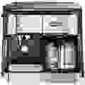 DeLonghi BCO 421.S Espressomaschine mit Siebträger Edelstahl, Schwarz Fassungsvermögen Tassen=10 Glaskanne, mit