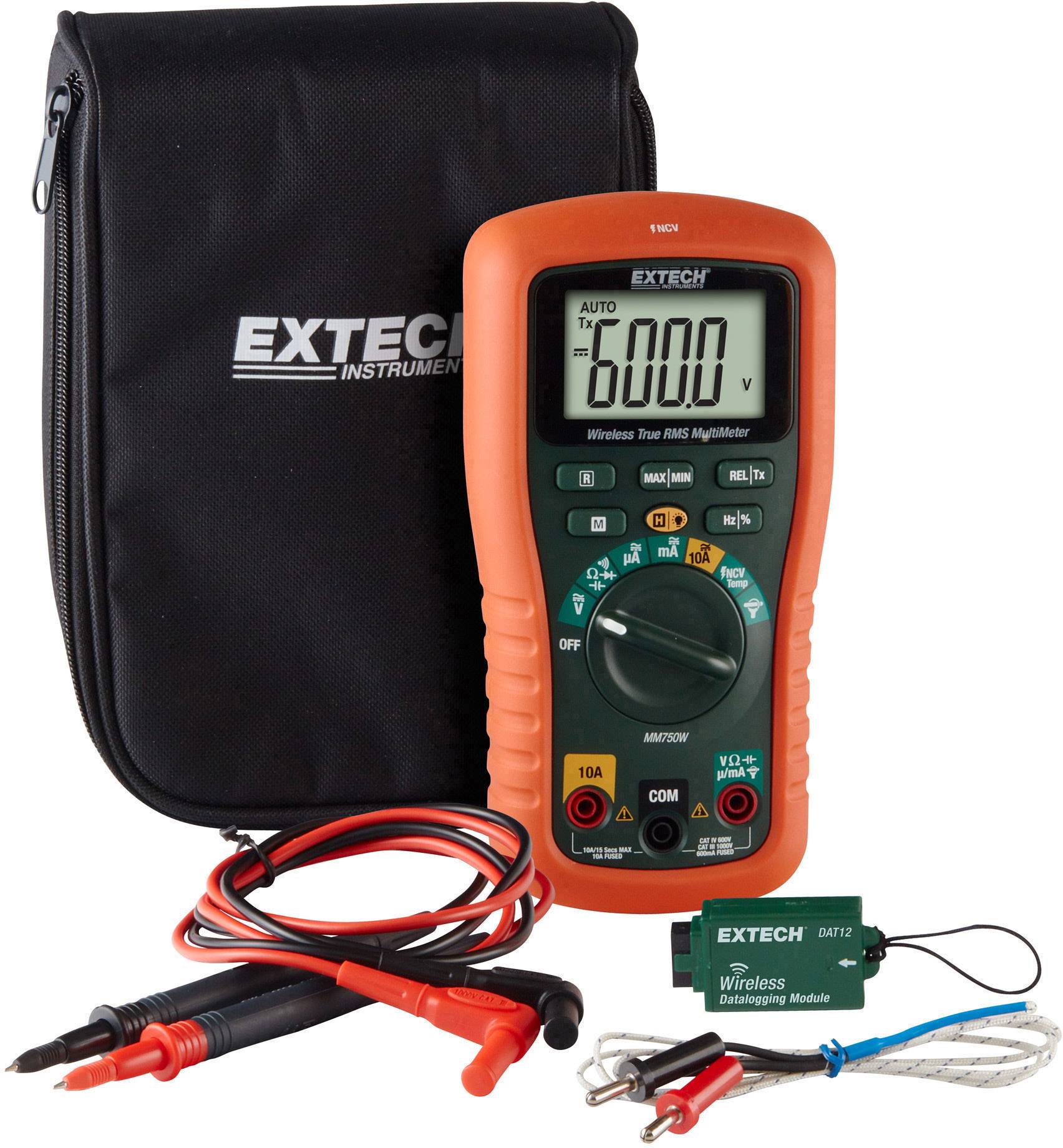 Extech MM750W Hand-Multimeter digital Datenlogger CAT III 1000 V, CAT IV 600V Anzeige (Counts): 6000