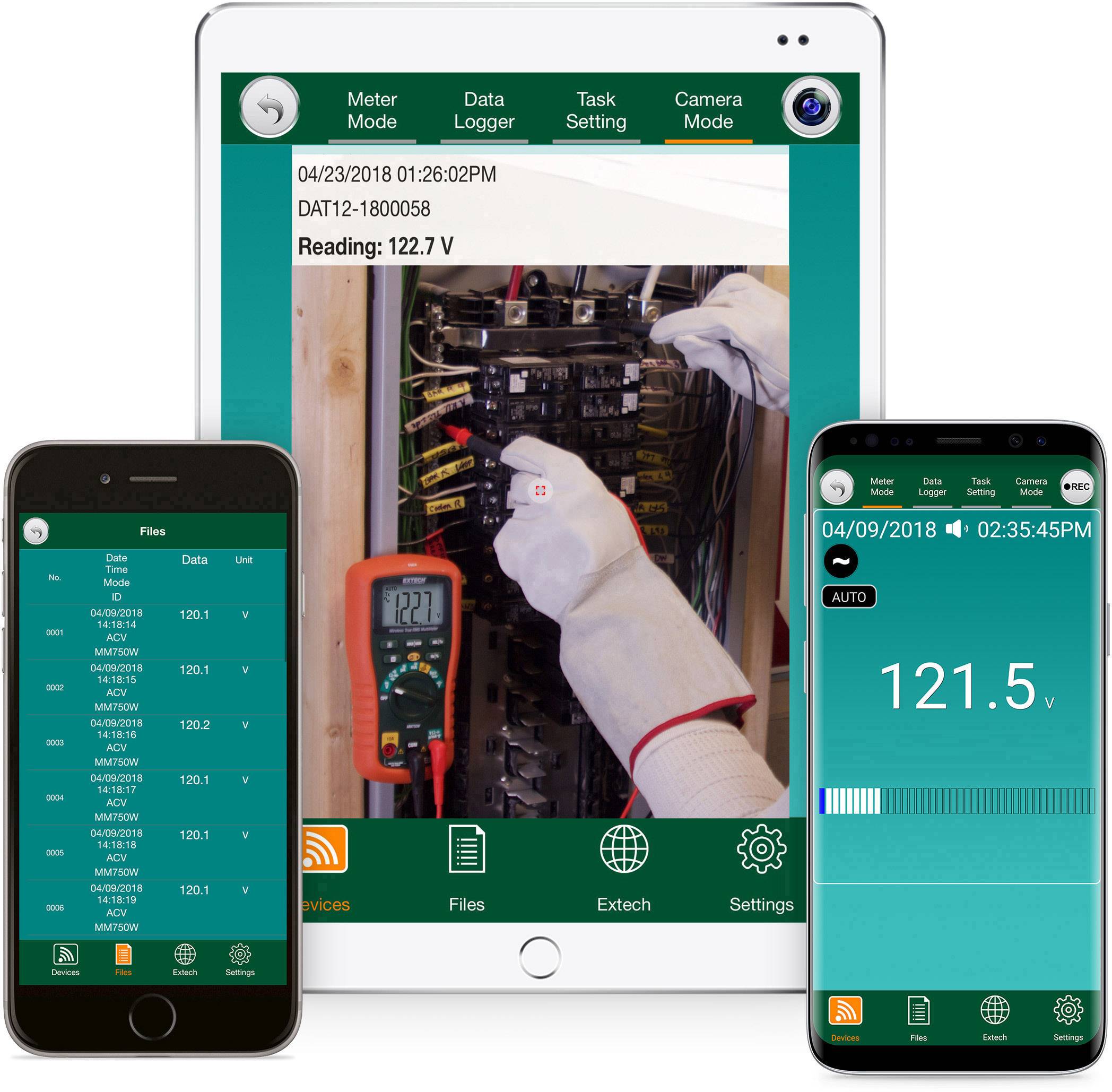 Extech MM750W Hand-Multimeter digital Datenlogger CAT III 1000 V, CAT IV 600V Anzeige (Counts): 6000