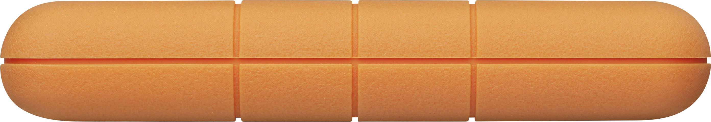 Eine orange Schaumstoffrolle, die typischerweise für Übungen und Muskelentspannung verwendet wird. Markierungen unterteilen die Rolle.