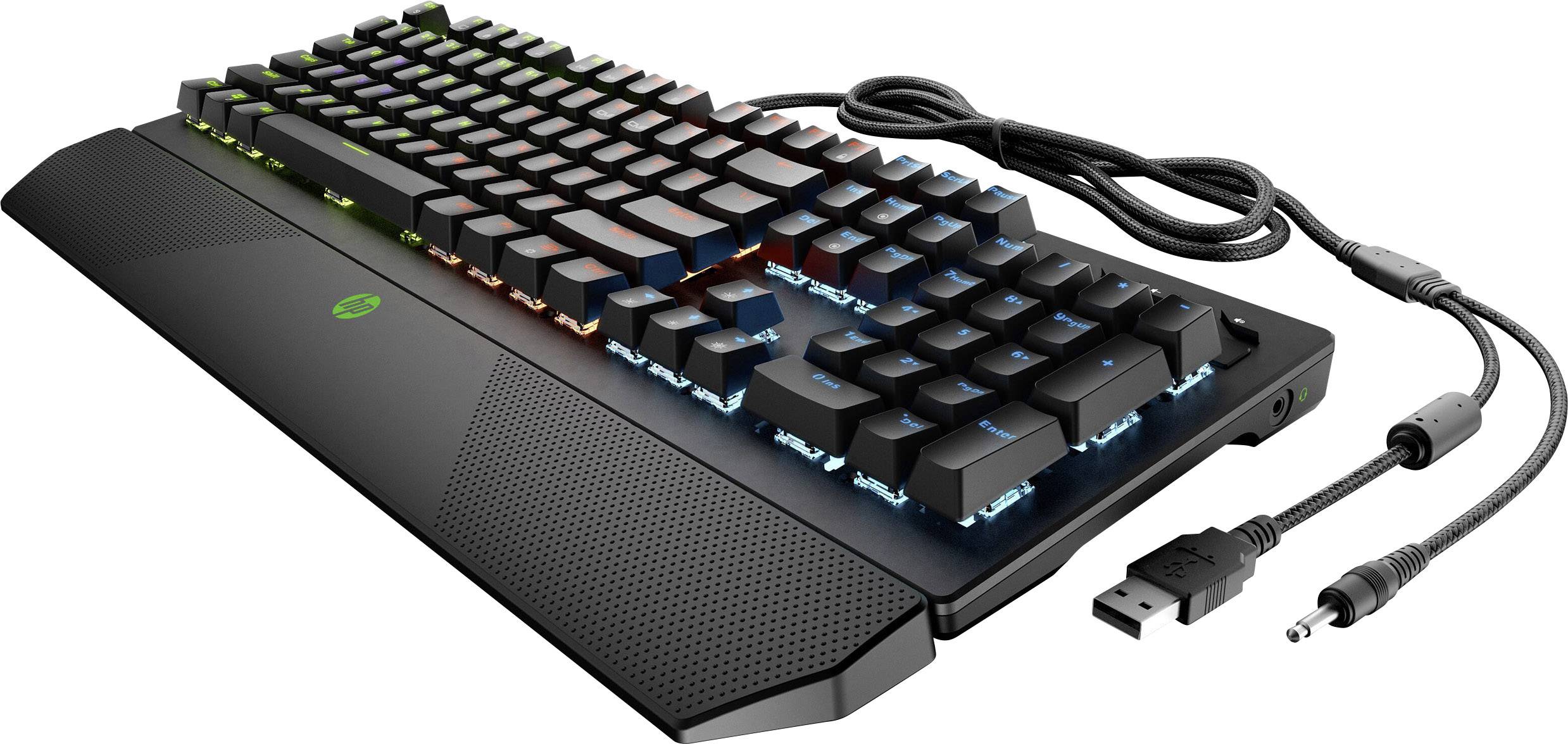 HP Pavilion Gaming 800 USB Gaming-Tastatur Deutsch, QWERTZ Schwarz, RGB Beleuchtet, Switch: Red