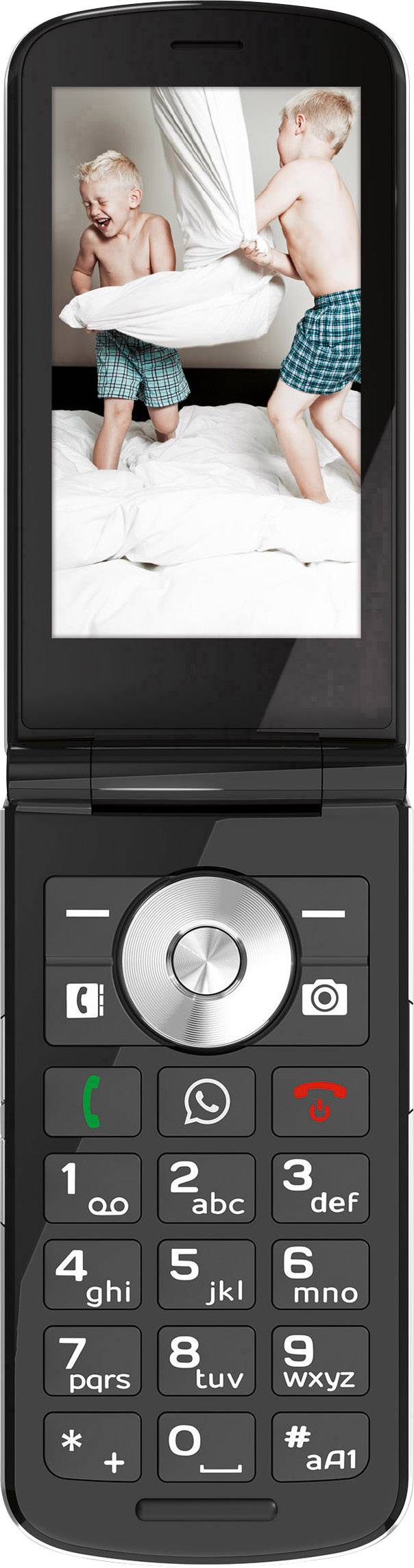 Emporia Touchsmart Senioren-Klapp-Handy mit Ladestation, SOS Taste Schwarz