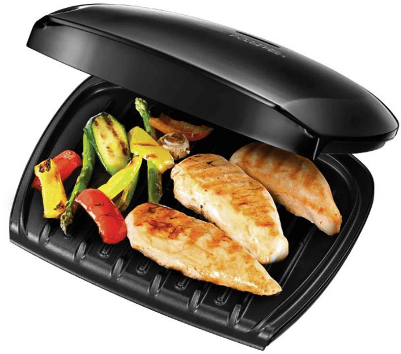 George Foreman Family Grill Elektro Kontaktgrill Schwarz