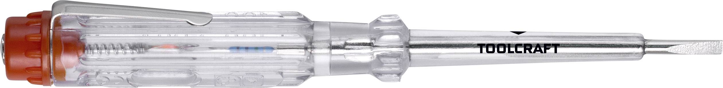 TOOLCRAFT Spannungsprüfer Klingenbreite=3mm Klingenlänge=60mm Spannung (Bereich)=100 - 250 V/AC